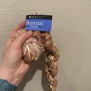 Berroco Bonsai Bamboo Yarn in Pink and Gold